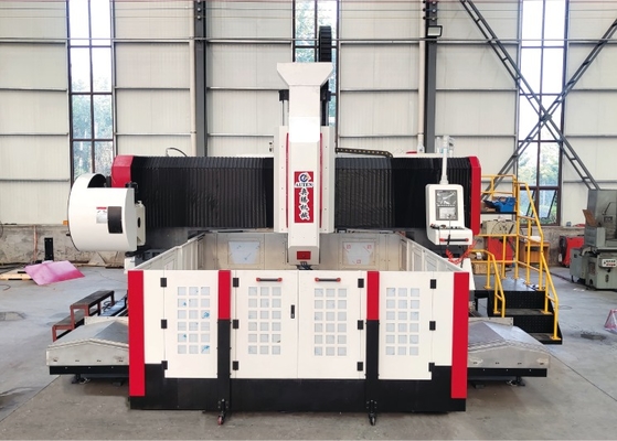 Gantry Tinggi 800mm CNC Gantry Machining Flange Plate Mesin Pengeboran Spindle taper BT50