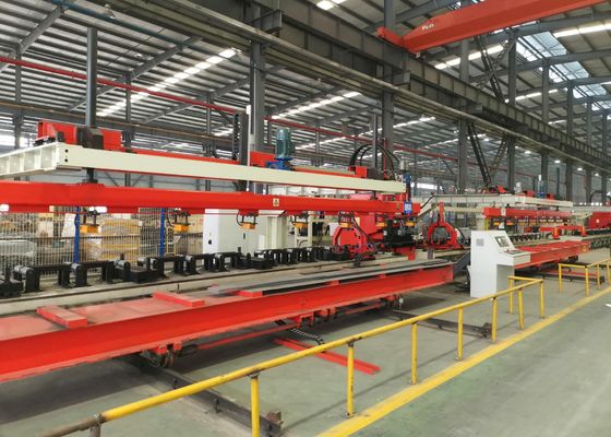 1200KN Nominal kekuatan Otomotif Lintang Balok Lemparan Lemparan CNC Mesin Punching Line 3-6MM Ketebalan