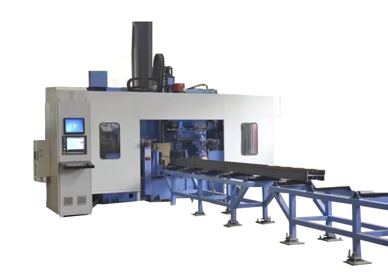 Mesin Pengeboran, Penyadapan, dan Penandaan Balok CNC dengan Diameter Lubang 5-30 MM, Lini 4 X 3 Gaya Majalah Alat Baris