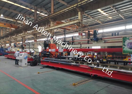 ≤50mm Lembar pemalsuan truk otomatis balok CNC Mesin Punching Line φ60mm Diameter Punching