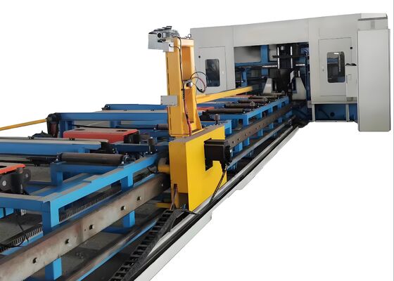 7 MPa Tekanan Pompa Hidraulik Cnc Beam Line Pengeboran 2x3 KW Feed Servo Motor Power