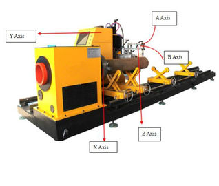 Mesin Sumbu Pemotong Pipa Baja CNC 8 Axis Berkecepatan Tinggi untuk semua Profil