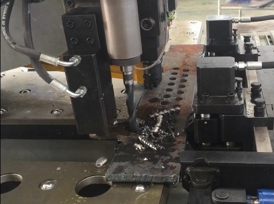 1200KN Servo Feed Boring Force Cnc Plate Hole Drilling Machine Dengan Diameter Punching Max 26mm