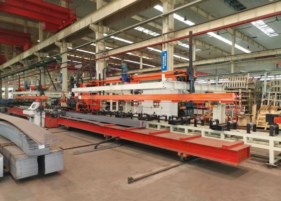 Lini Produksi Pengeboran CNC Pelat Datar Balok Memanjang Kendaraan Tugas Berat