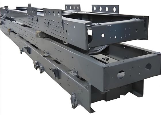 Lini Produksi Pengeboran CNC Pelat Datar Balok Memanjang Kendaraan Tugas Berat