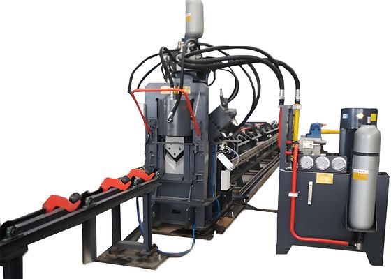 Mesin Pemotong Penanda Pengeboran Hidraulik CNC Otomatis Kecepatan Tinggi 3 Sumbu CNC Pelat Penghubung Baja Pengeboran Sudut untuk Komunikasi