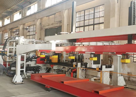4000 - 8000mm Panjang Mobil Balok Lintang Lemparan 1200KN Nominal Force CNC Punching Line Produksi Model FPCP120