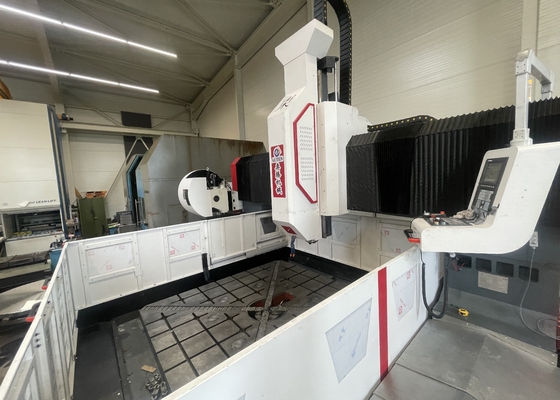 Gantry Tinggi 800mm CNC Gantry Machining Flange Plate Mesin Pengeboran Spindle taper BT50