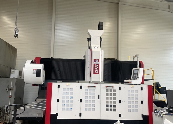 Gantry Tinggi 800mm CNC Gantry Machining Flange Plate Mesin Pengeboran Spindle taper BT50