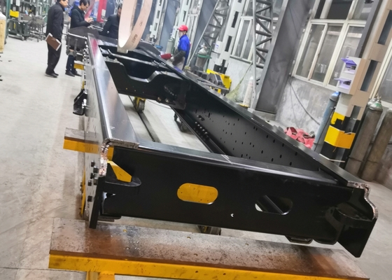 120 Ton Nominal Force CNC Plat Punching Line Produksi 25 Modul Untuk Truk Flat Beam