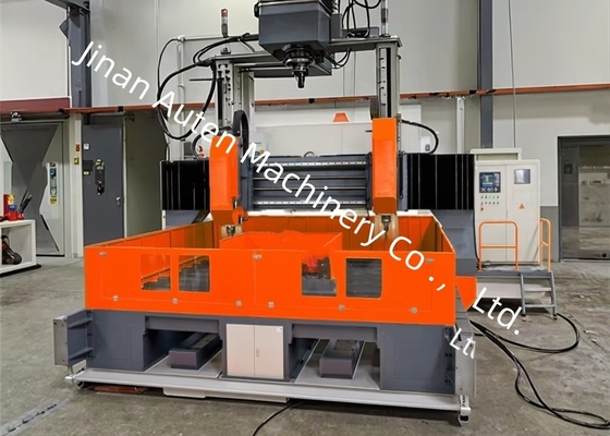 Mesin Pengeboran Pelat CNC Otomatis Gaya Penjepitan 7.5KN Lebar T-Slot 28mm Daya Pendingin 0.45KW