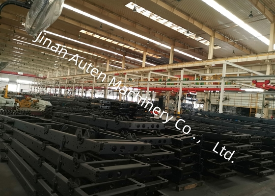 Lini Produksi Pengeboran CNC Balok Truk Ketebalan Pelat 4-9mm Panjang Benda Kerja 4000-12000 Mm