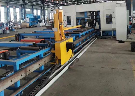 Rentang Lebar H Beam 100-500mm Mesin Bor CNC Seri BHD Kecepatan Pakan Spindel 0-10m/Min