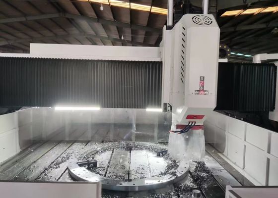 Mesin Pengeboran dan Penggilingan Flange Pelat CNC Ukuran Benda Kerja 4000x1600mm, Tinggi Gantry 800mm