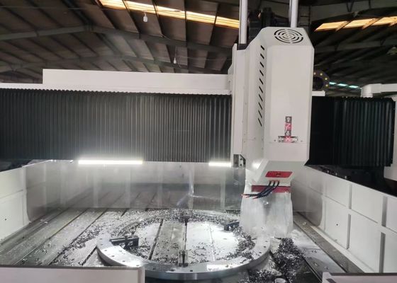 Ukuran Keseluruhan 9000x7500x4000mm Mesin Pengeboran Penanda Flange Gantry CNC Taper Spindel BT50