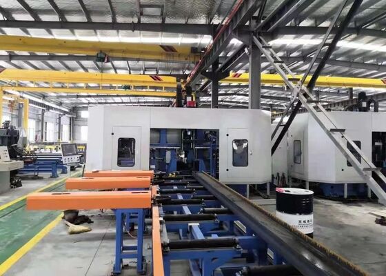 CNC Beam Drilling Machine BT40 Spindles 40mm Hole Diameter For Steel Structure Applications