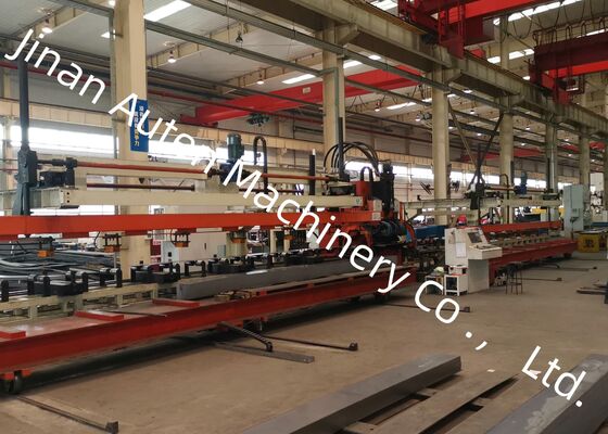 ≤50mm Lembar pemalsuan truk otomatis balok CNC Mesin Punching Line φ60mm Diameter Punching