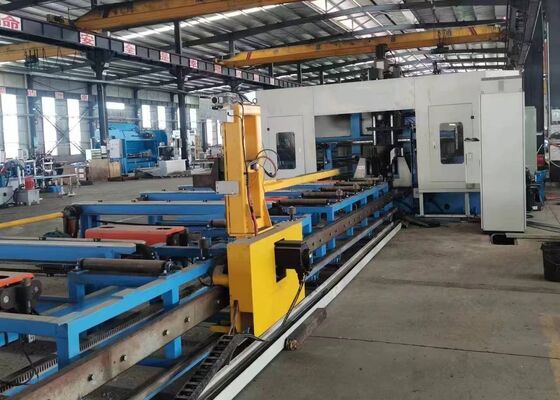 Mesin Bor 3D CNC Balok Lebar 1250x600mm Tinggi Spindel BT40 Untuk Aplikasi Struktur Baja
