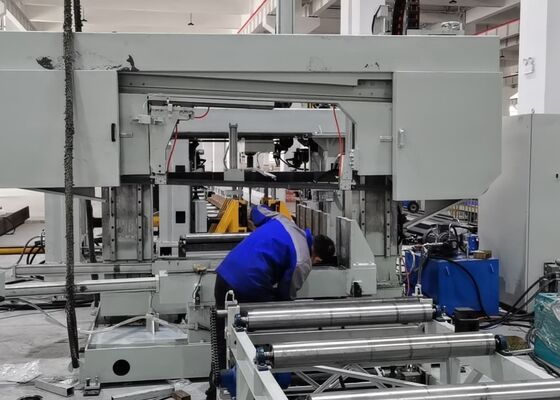 BT40 Spindle Utama CNC 3D Beams Drilling Marking Machine Line Metode Kontrol PLC