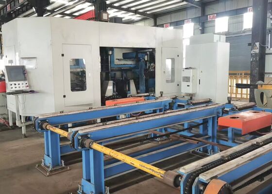 7 MPa Tekanan Pompa Hidraulik Cnc Beam Line Pengeboran 2x3 KW Feed Servo Motor Power