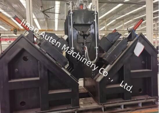 40m/Min Kecepatan Angle Feeding Cnc Steel Metal Boring Machine Line 3pcs Bor di setiap sisi