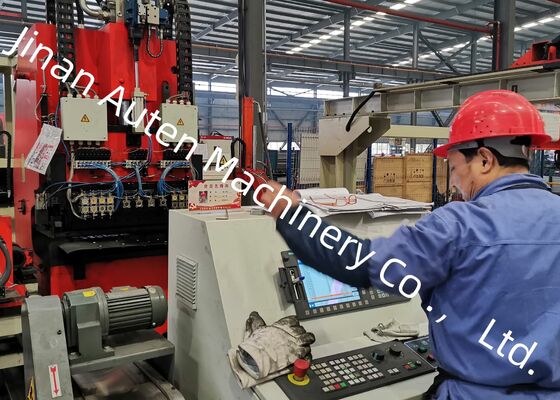 4-9mm Ketebalan Lempeng Cnc Otomatis Lembar Metal Punching Processing Line Untuk Kendaraan Tugas Berat