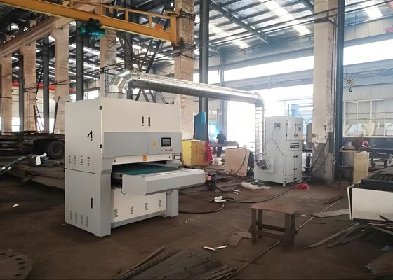 Mesin 28KW Tenaga Mesin Poles Pelat Logam CNC 2 Motor Umpan