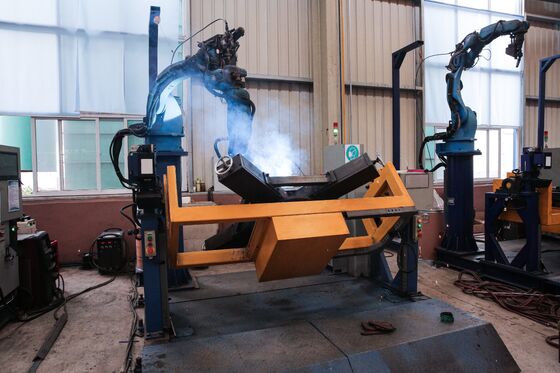 CO2 Single Weld Seam Welding Cnc Welder Robot Machine Dengan Sistem Pengisian Kawat Otomatis