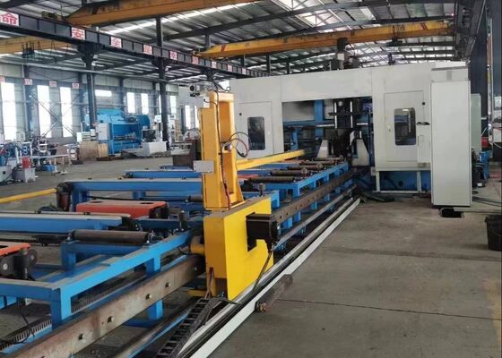 Model BHD700 Cnc I Beam Drilling Cutting Machine Line Φ5?? φ30mm Diameter Lubang Spindle Utama