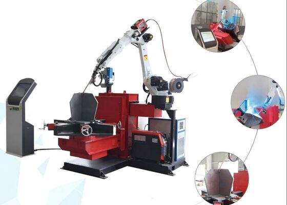 Pengelasan Dasar Menara Transmisi Menggunakan Robot Pengelasan Kaki Menara Cnc 2pcs Meja Kerja