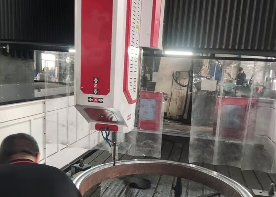 Model PHD4080 Gantry Type Moving CNC Drilling Milling Machine Untuk Exchanger Panas
