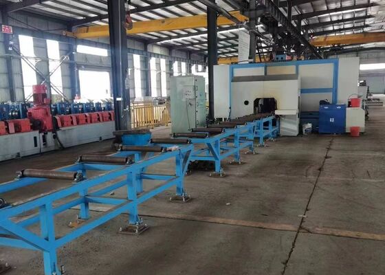 Industri konstruksi jembatan CNC Beam Boring And Sawing Machine Line Untuk Channel Steel