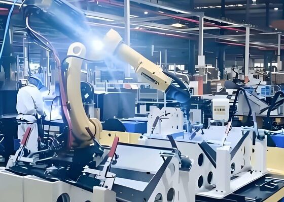 Dengan Obor Las Standar Stasiun Kerja Pengelasan Robotik di Mesin Teknik dan Pembuatan Kapal