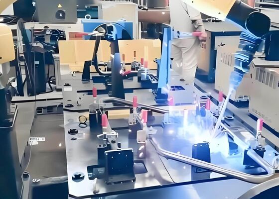 Dengan Obor Las Standar Stasiun Kerja Pengelasan Robotik di Mesin Teknik dan Pembuatan Kapal