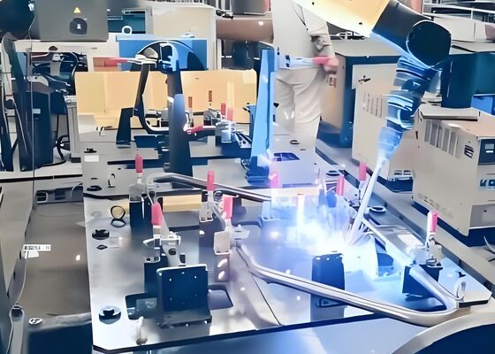 1465mm,2010mm Rentang Lengan Stasiun Kerja Pengelasan Robot Kapasitas Beban 12KG