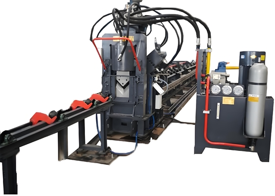 High Precision CNC Angle Lron Punching Marking And Shearing Line Untuk Manufaktur Sistem Solar Mounting