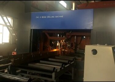 Struktur baja Cnc H Beam Metal Cutting PLC Motor Bearing 55kW Power Mesin Pengeboran CNC