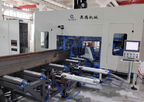 PLC Control Cnc 3D Beams Drilling Marking Cutting Machine Line BT40 Spindle utama