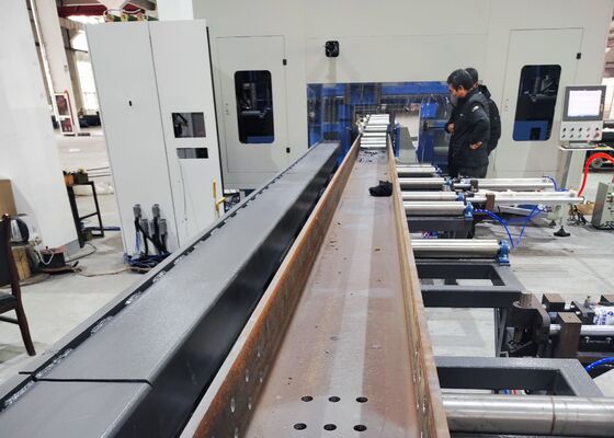 Mesin Bor H Beam CNC Kecepatan Tinggi Industri Struktur Baja Spindel Utama BT40