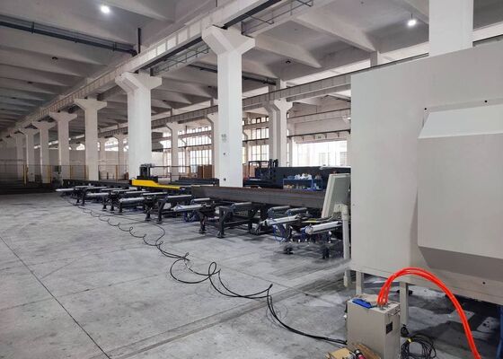 Model BHD1250C Cnc I Beam Pengeboran Penandaan Mesin Pemotong Line Untuk Sistem Parkir Mekanis