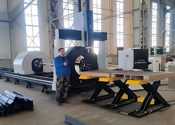 Model LC2412 Mesin Pengolahan Pipa Tube Laser CNC Untuk Pipa Karbon/Baja Insta