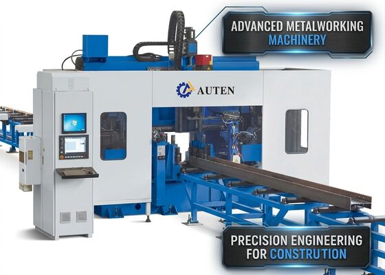 55KW Total Power Cnc I Beam Drilling Sawing Processing Machine Line 3 Majalah Alat