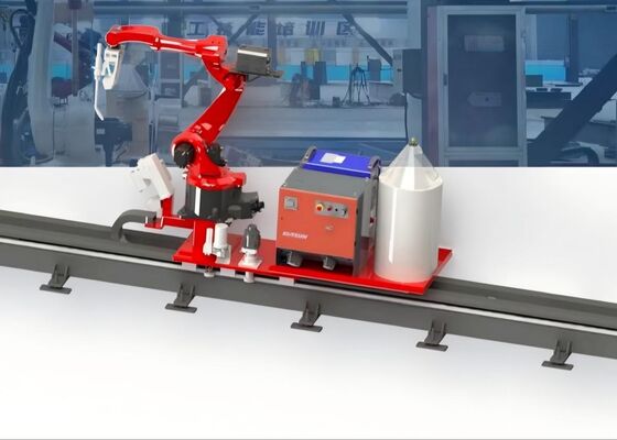 Robot Las Otogonal 2010mm untuk Pengelasan Rel Balok Derek Kolom Baja Bentuk H