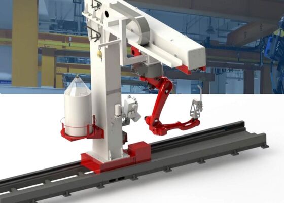 ± 0.07mm Kembali Kembali Mesin Robot Pengelasan Rail Inverted 180000Lux Resistensi Cahaya