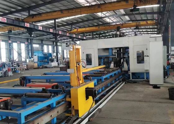 Model BHD1250C CNC H Beam Drilling Sawing and Shearing Machine Line BT40 Spindle Utama