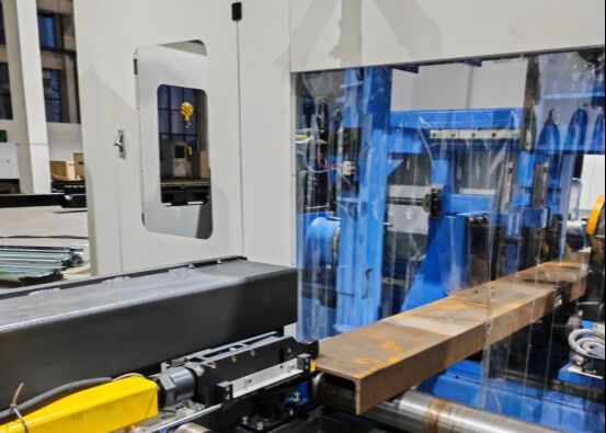 40mm Max. Lubang Diameter CNC I Beam Pengeboran gergaji dan memotong mesin garis dengan kontrol PLC