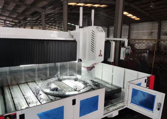 Mesin Pengeboran Plat CNC yang dirancang untuk mengebor Tappin Milling Of Heat Exchanger Tube Sheet